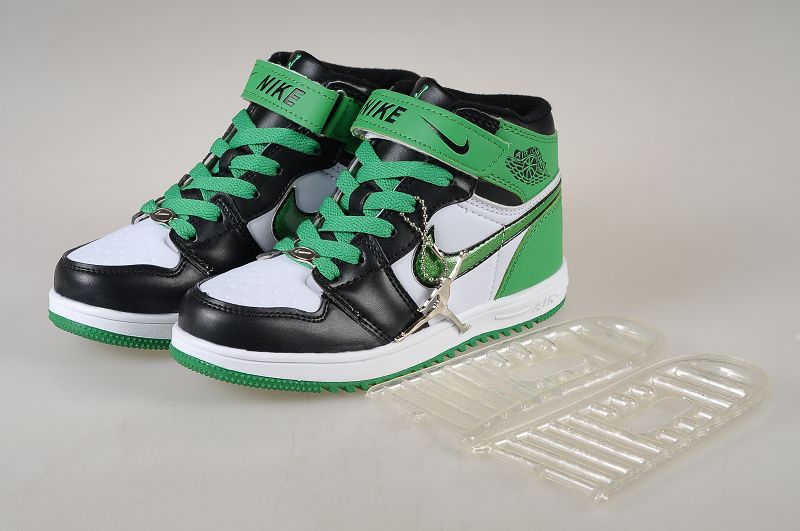 Air Jordan1 Kid'S Shoes Black//White/Seagreen Online
